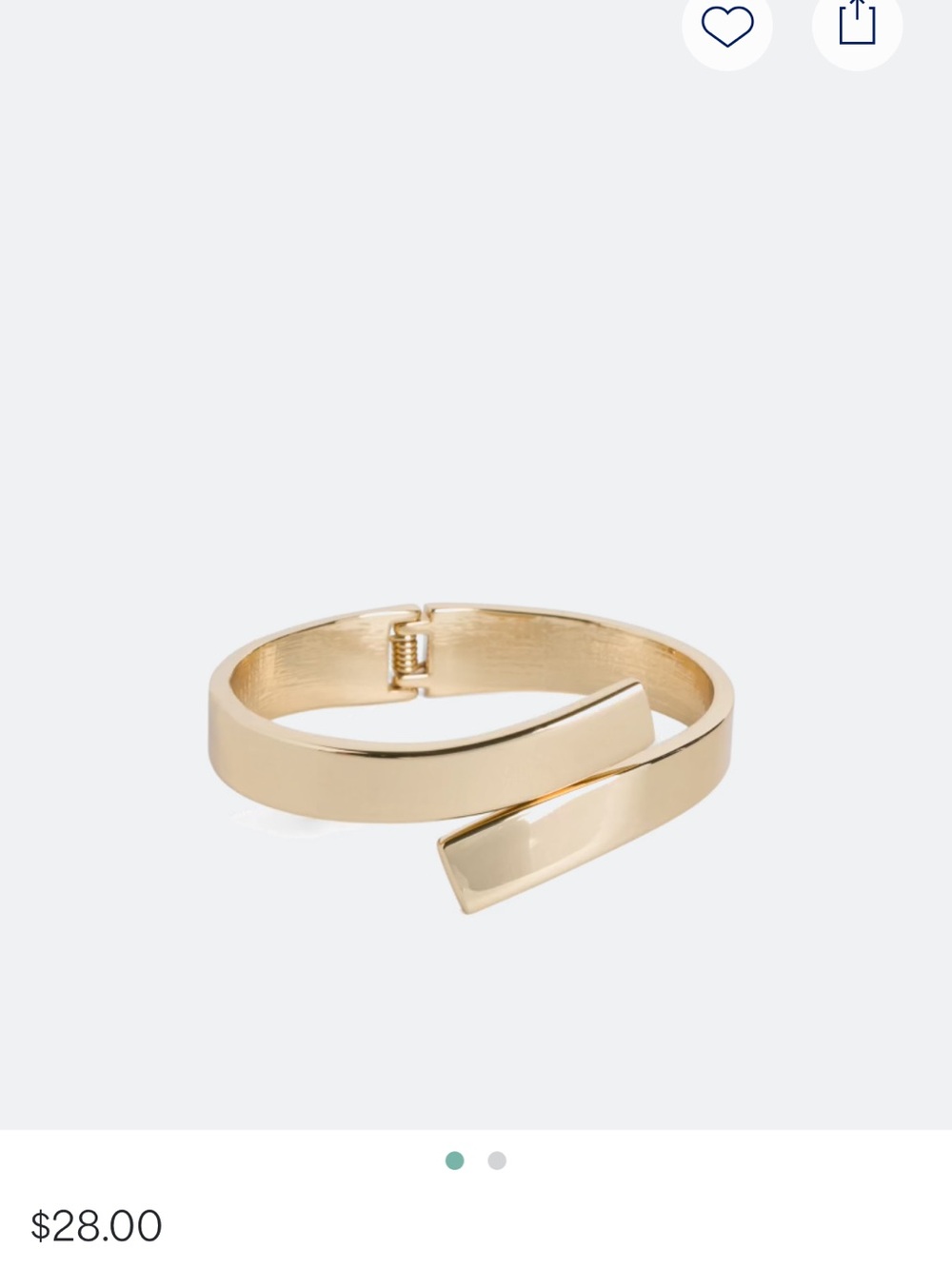 Modern Gold Open Wrap Hinge Bracelet - Women Jewelry